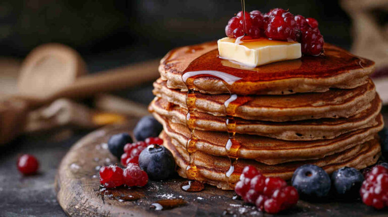 Buckwheat Pancakes with Maple Syrup Recipe