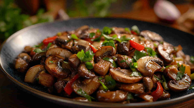 Cheap and Easy Garlic Mushroom Stir Fry Recipe