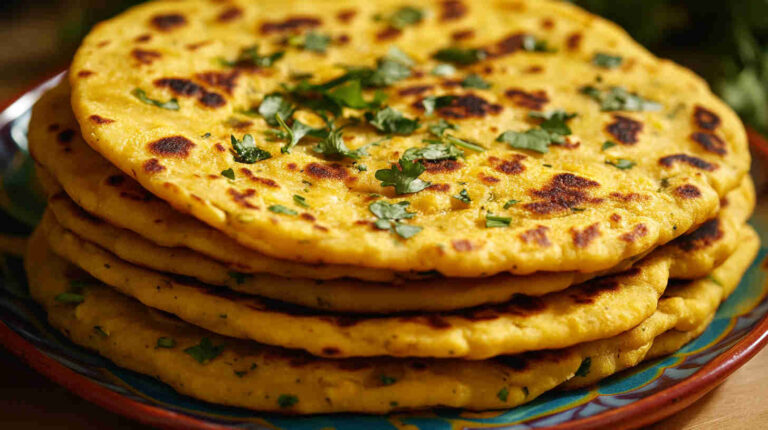 Chickpea Flour & Herb Flatbreads Recipe