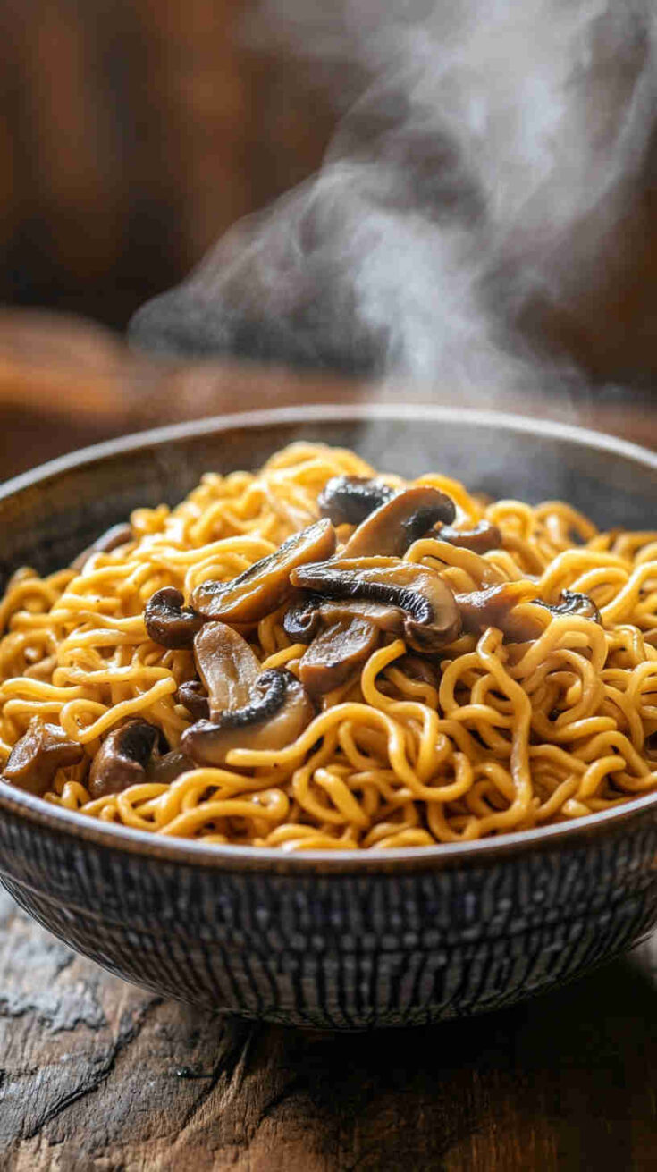 Chinese Style Mushroom Chow Mein Recipe
