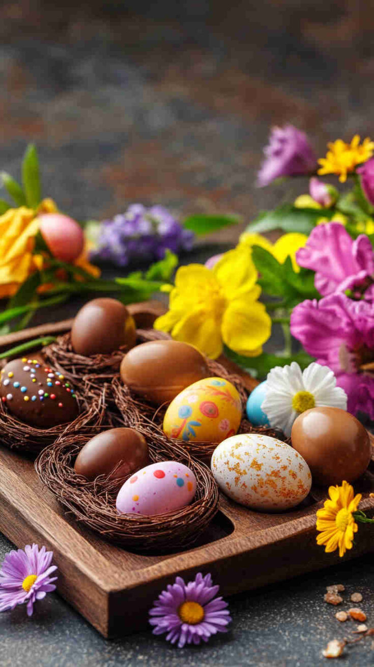 Chocolate Easter Egg Nest Treats