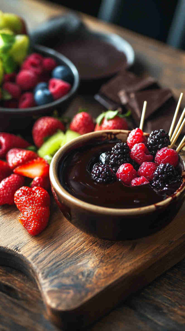 Chocolate Fondue with Fresh Fruit Recipe