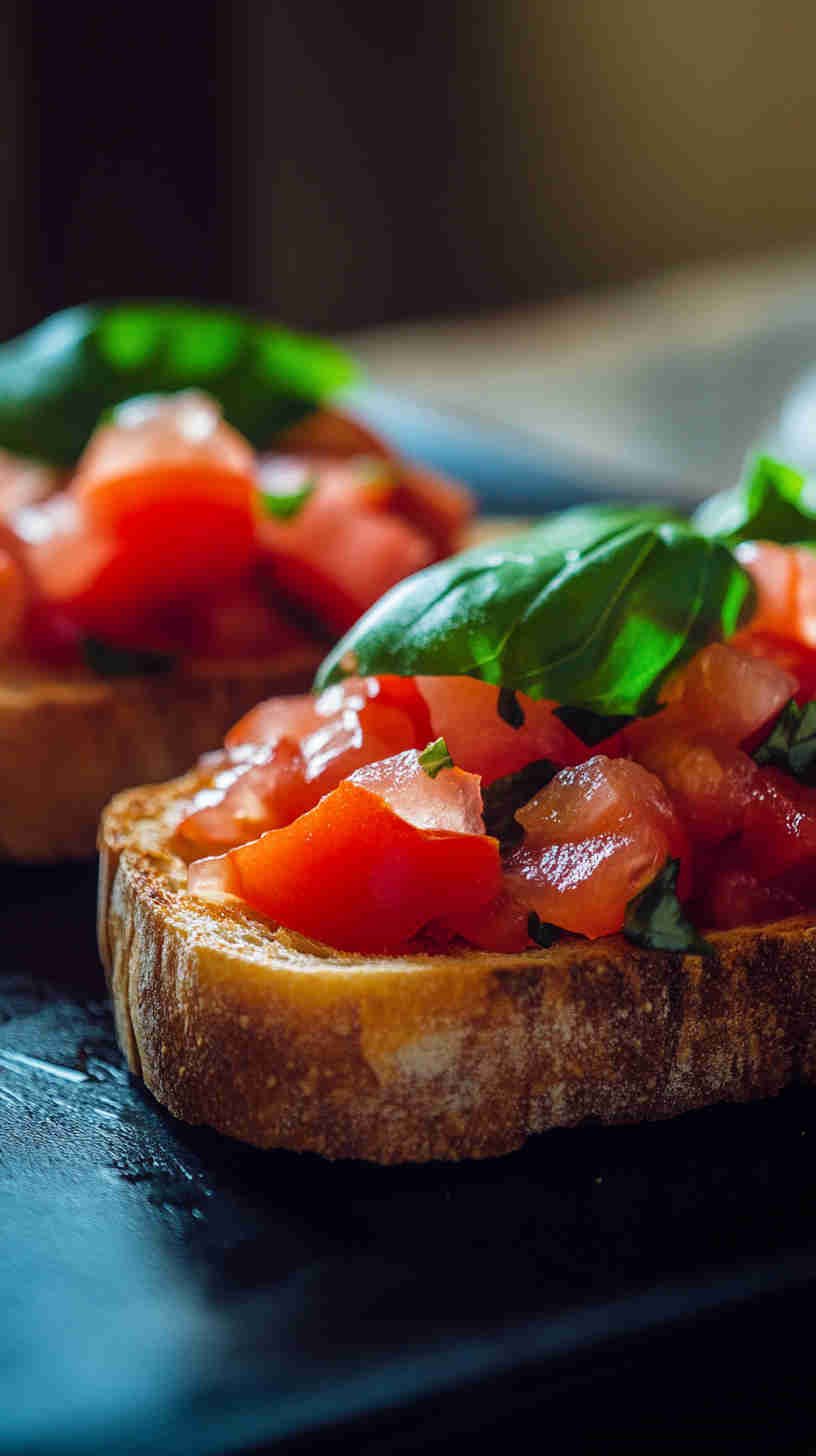 Classic Italian Bruschetta with Tomato and Basil Recipe