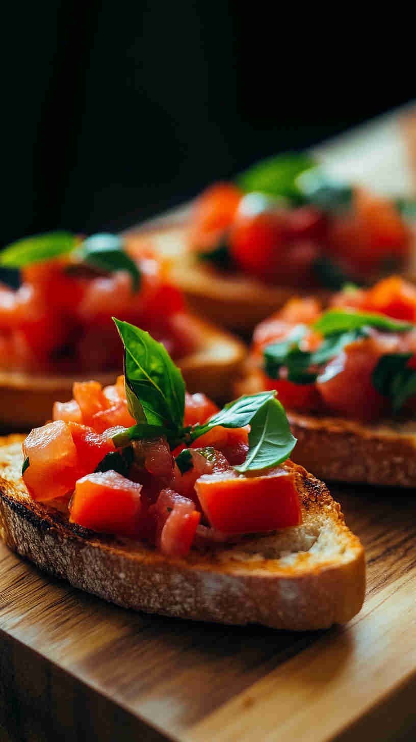 Classic Italian Bruschetta with Tomato and Basil Recipe