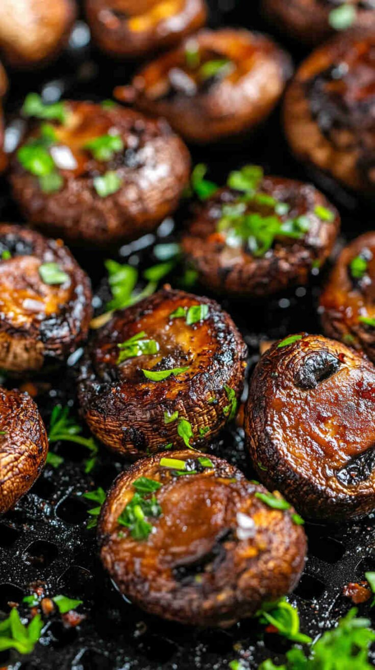 Crispy Air Fryer Garlic Mushrooms Recipe