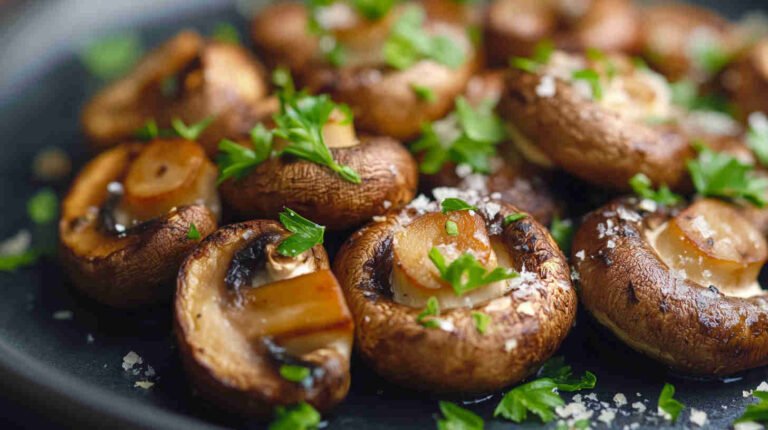 Crispy Air Fryer Garlic Mushrooms Recipe