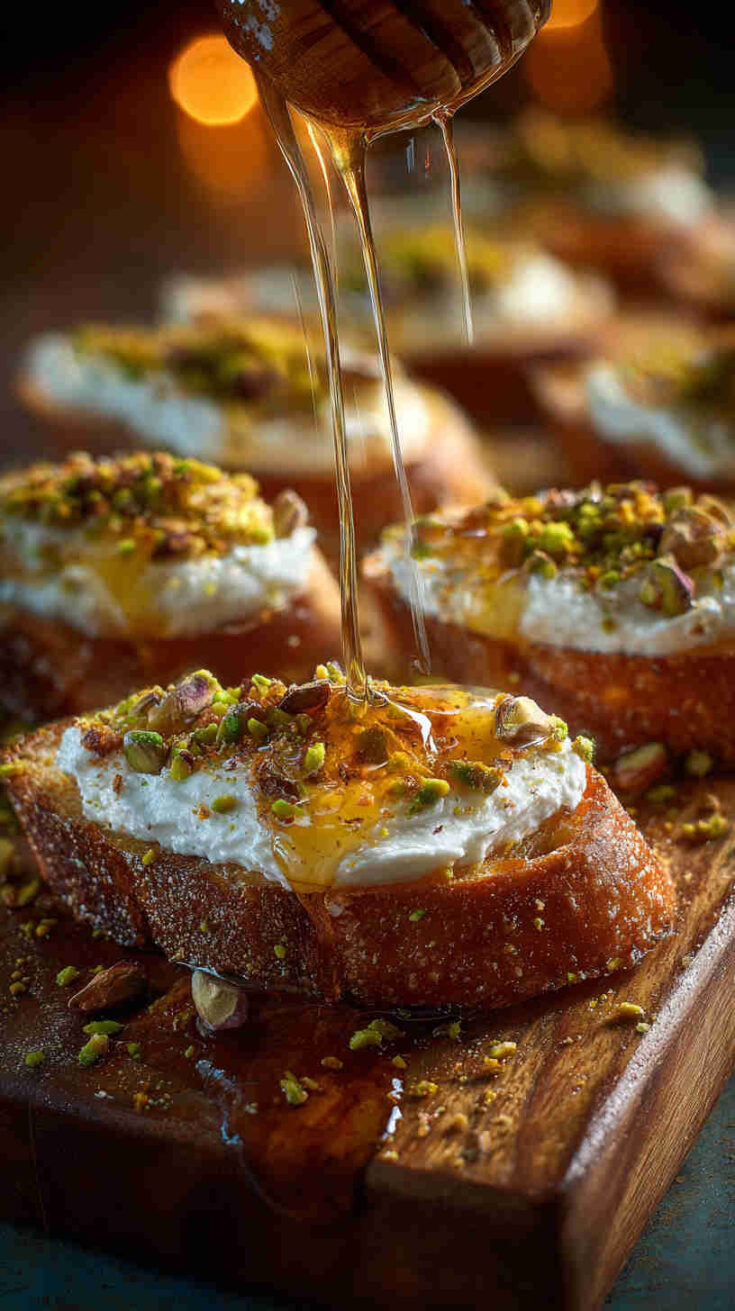 Crostini with Ricotta and Honey