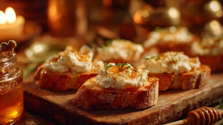 Crostini with Ricotta and Honey