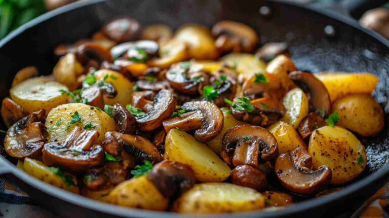 Easy Mushroom and Potato Skillet Recipe