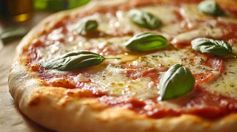 Fresh Milled Flour Pizza Dough with Garlic Olive Oil Drizzle