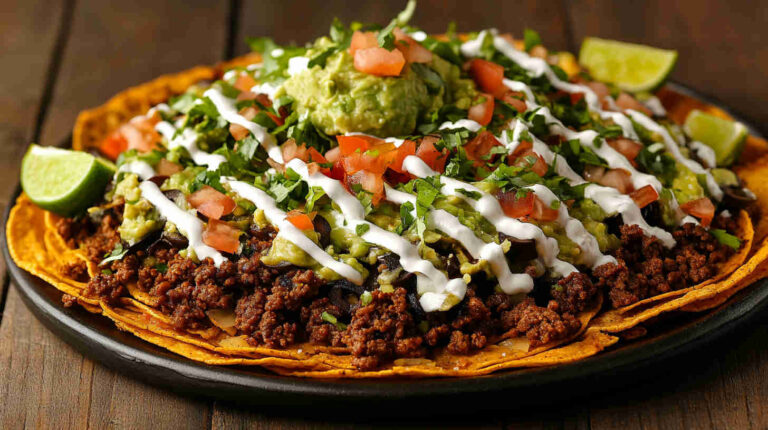 Ground Beef Tostadas with Guacamole