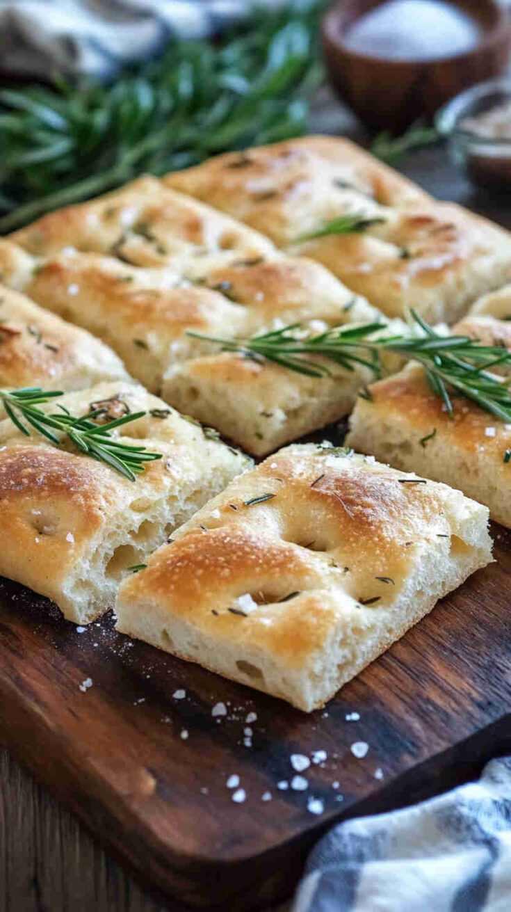 Homemade Rosemary and Sea Salt Focaccia