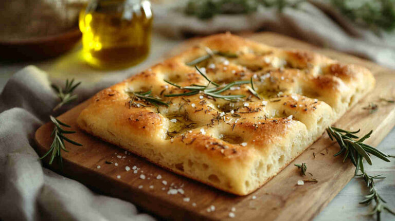 Homemade Rosemary and Sea Salt Focaccia