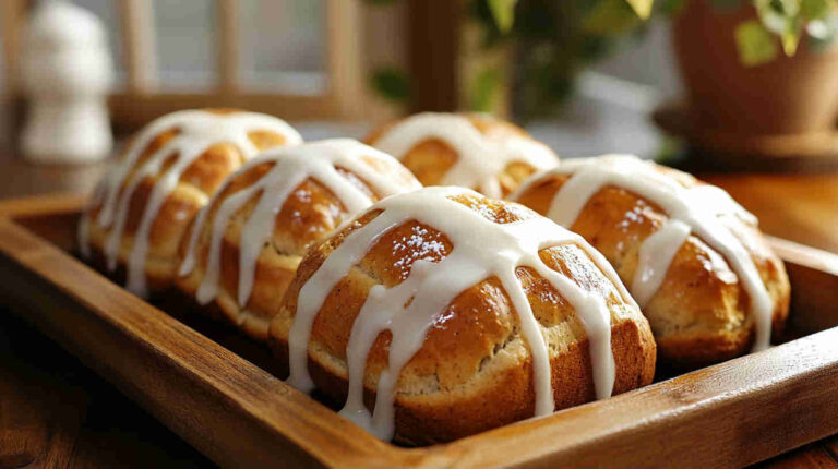 Hot Cross Buns with Spiced Glaze
