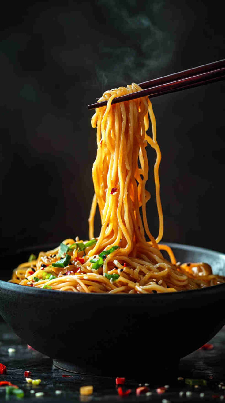 Italian-Asian Fusion Pasta with Soy-Ginger Sauce Recipe