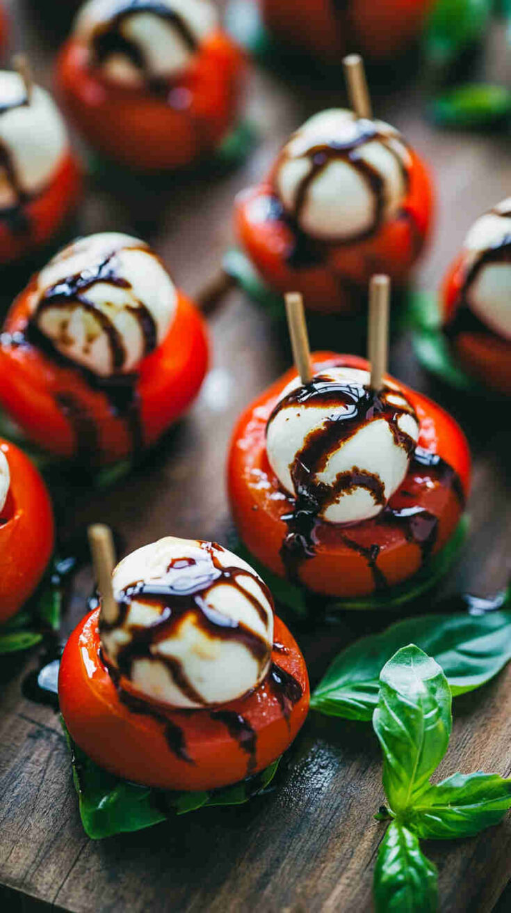 Italian Caprese Bites with Balsamic Drizzle Recipe