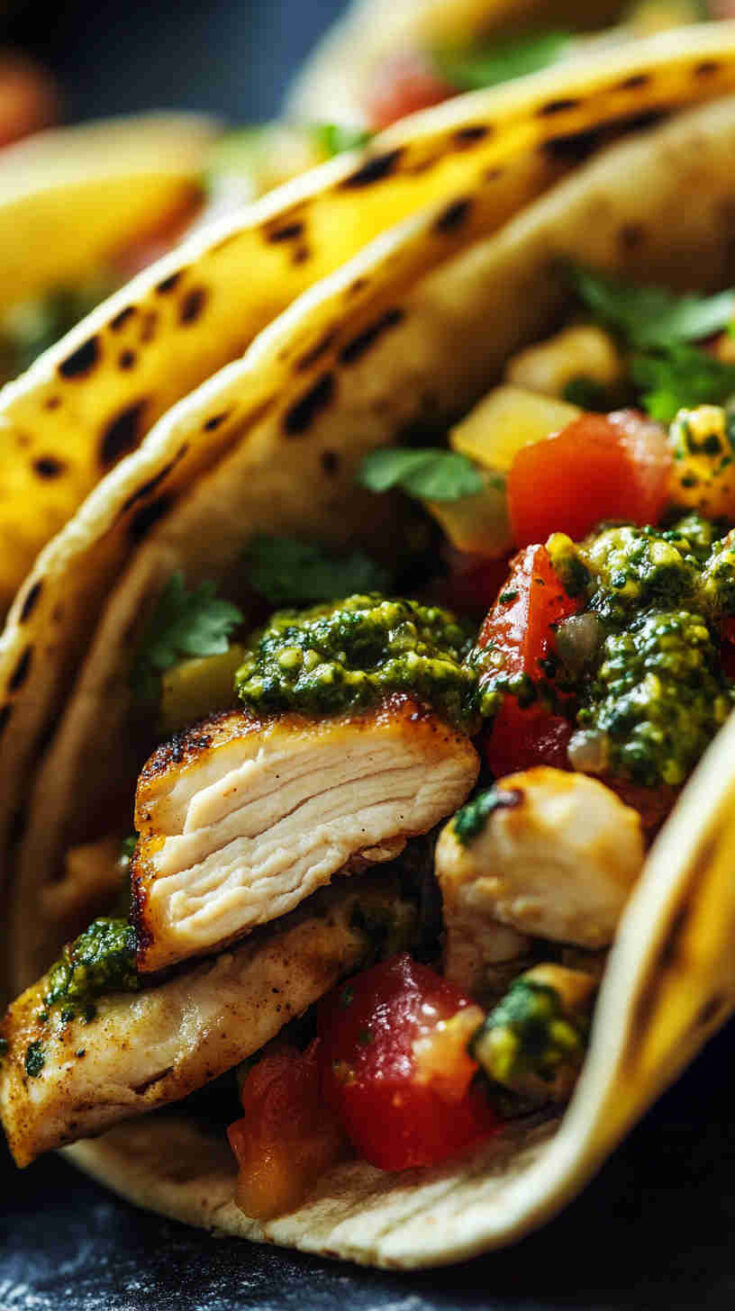 Italian-Mexican Fusion Tacos with Pesto Chicken Recipe
