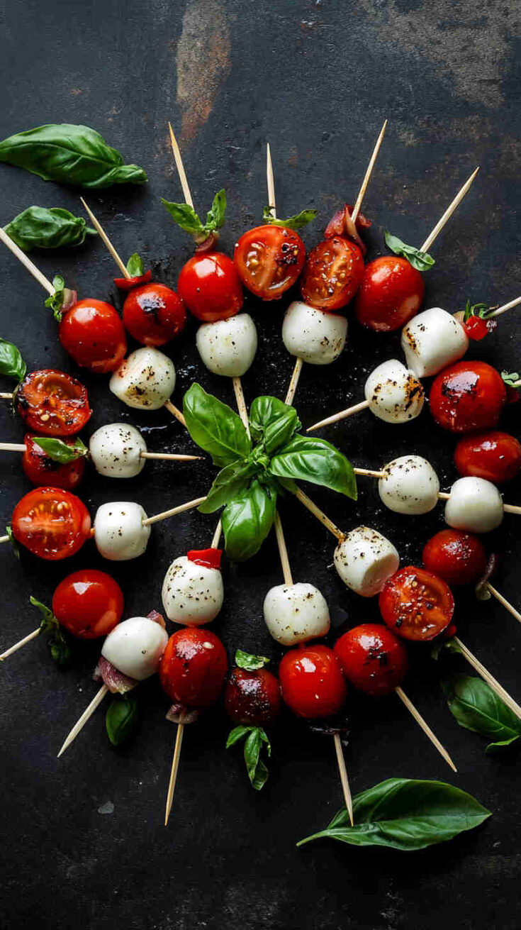 Italian Mini Caprese Skewers Recipe