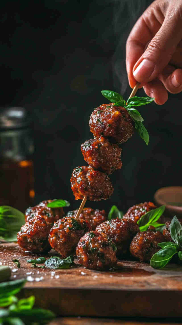 Italian Mini Meatball Skewers Recipe