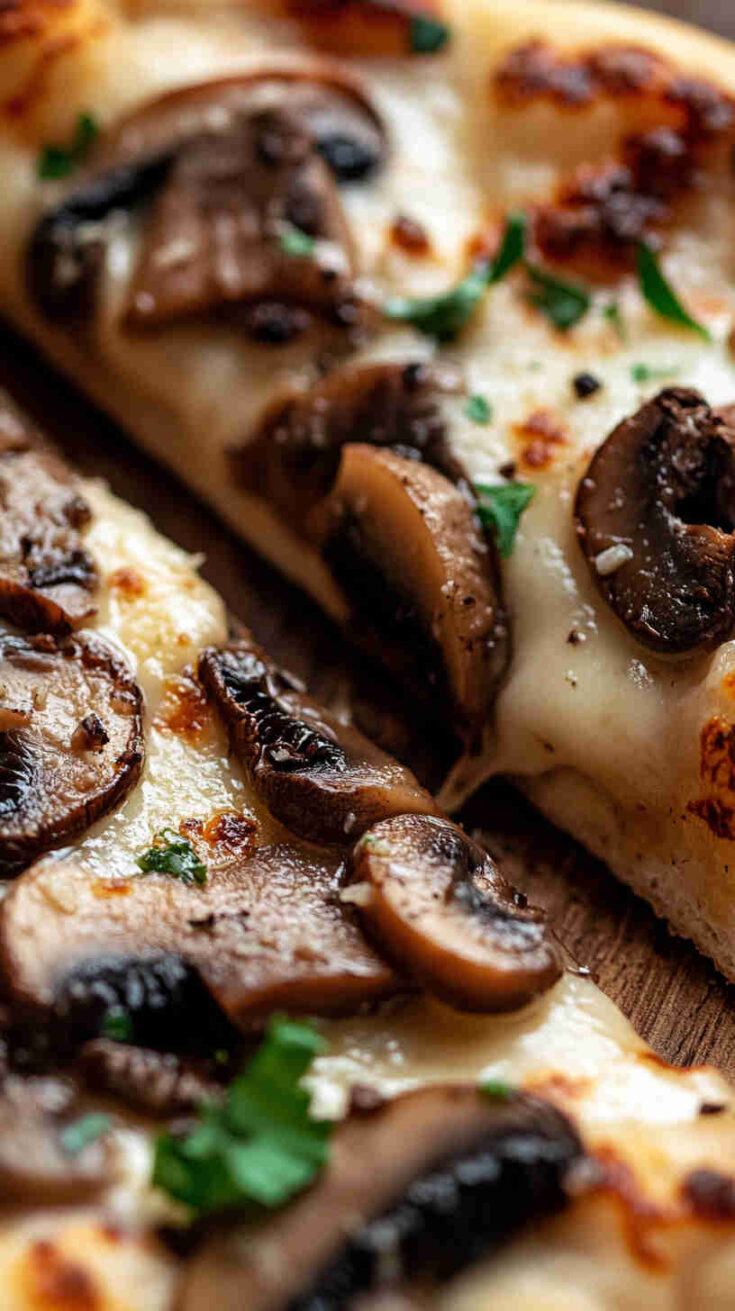 Italian Mushroom and Truffle Oil Pizza Recipe