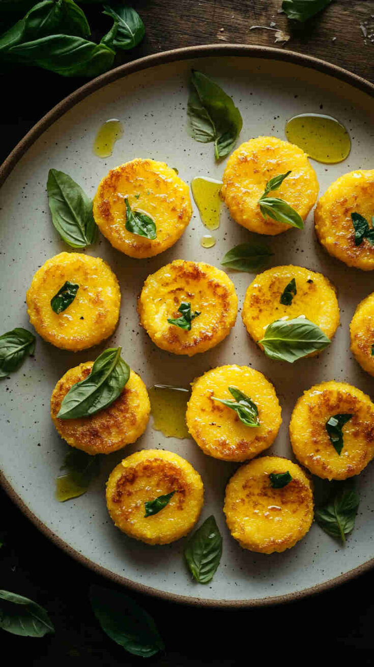 Italian Polenta Bites with Cheese Recipe