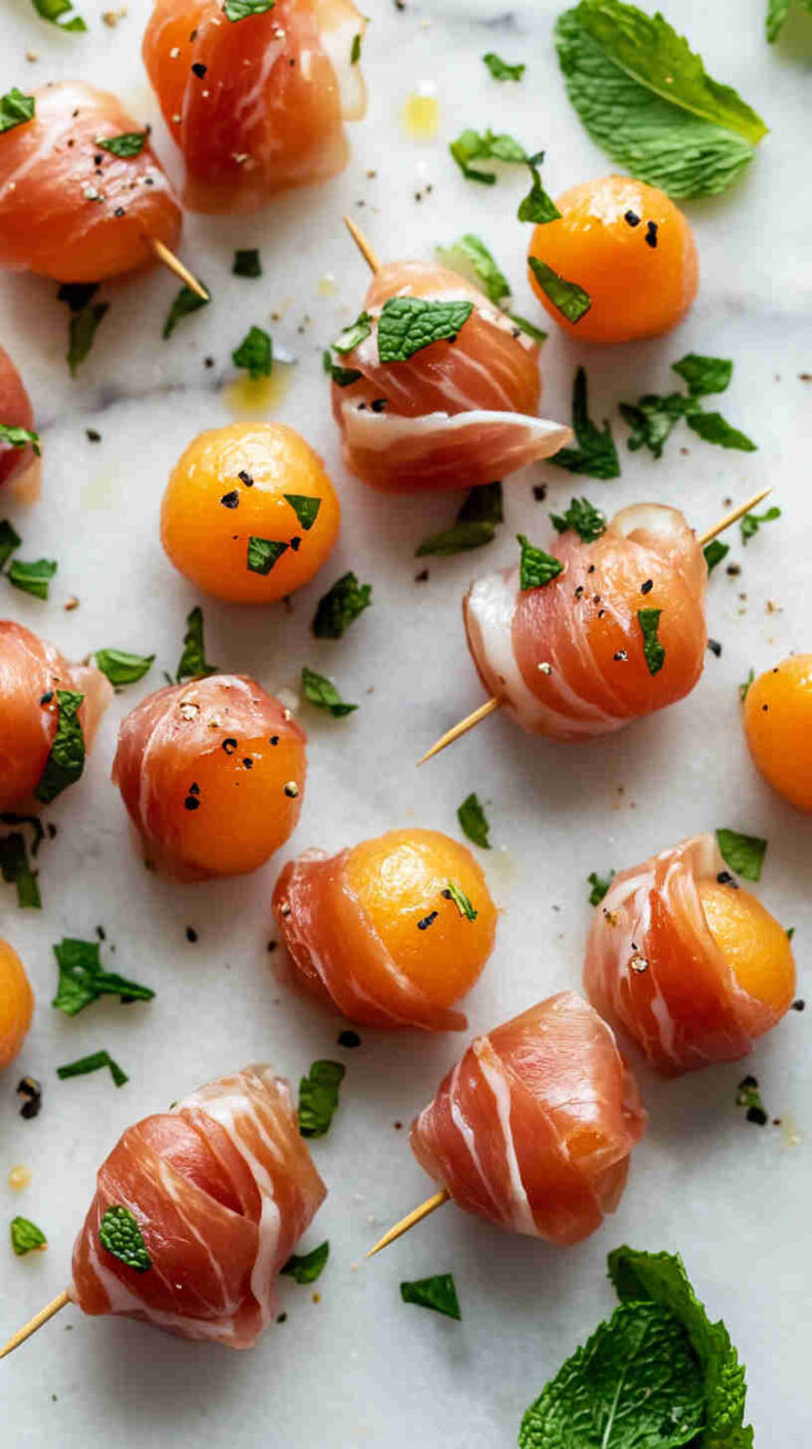 Italian Prosciutto-Wrapped Melon Bites Recipe