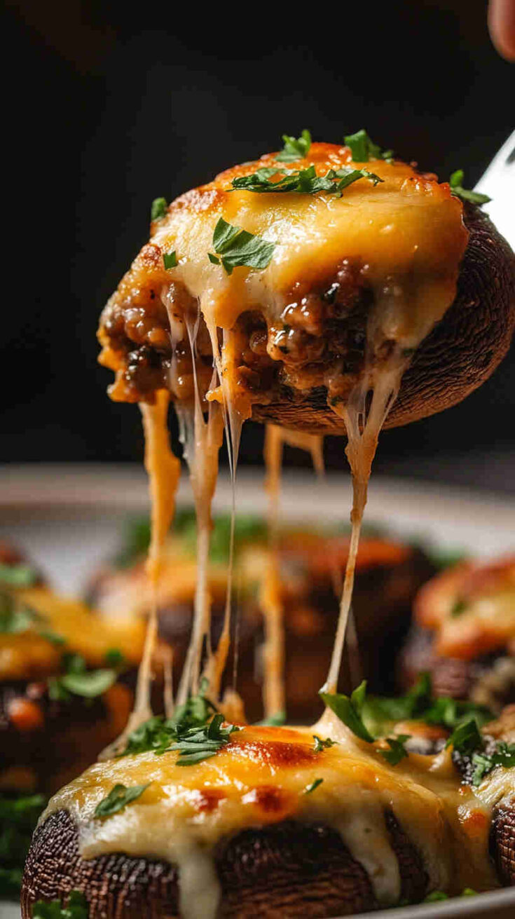 Italian Stuffed Mushrooms with Cheese Recipe