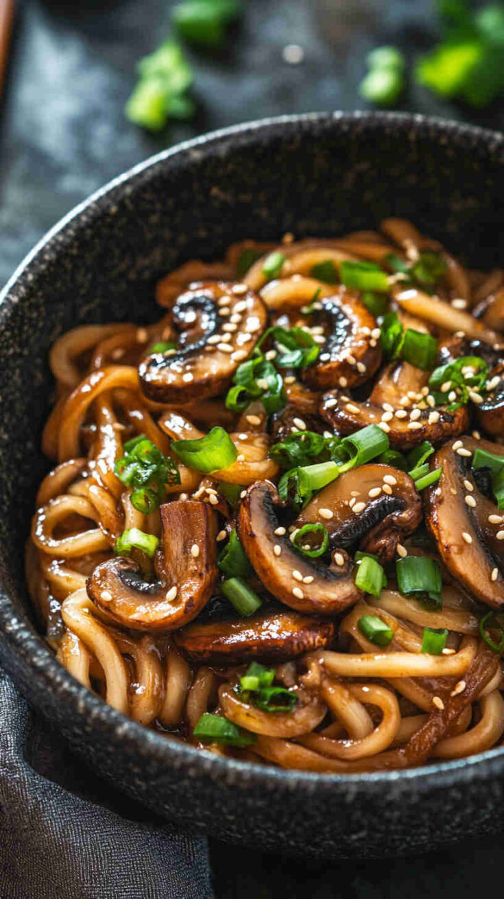 Japanese Mushroom Udon Noodles Recipe