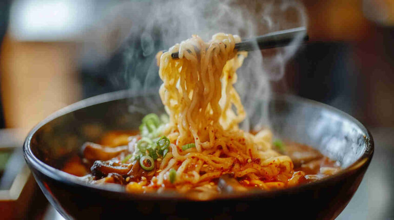 Korean Gochujang Mushroom Noodles Recipe