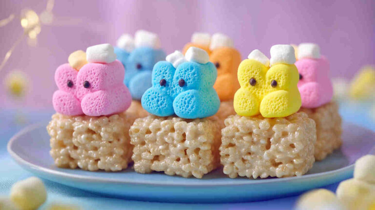 Marshmallow Peeps Rice Krispies Treats