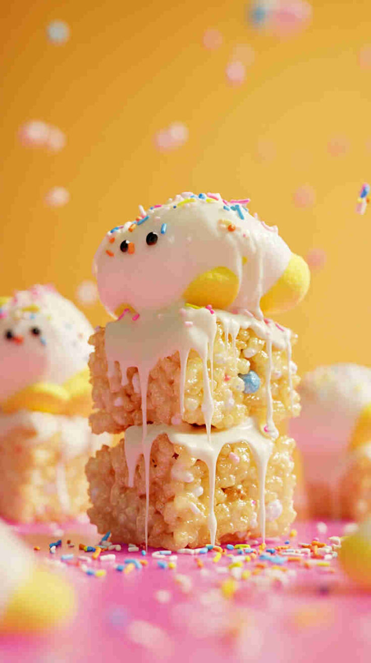 Marshmallow Peeps Rice Krispies Treats