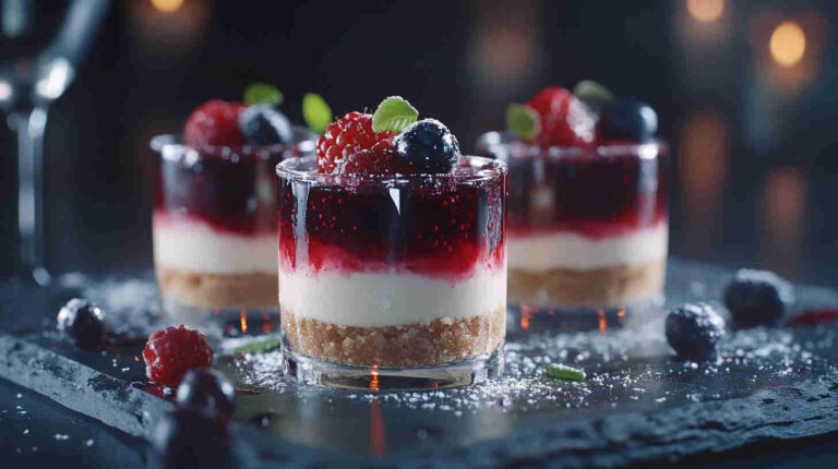 Mini Cheesecakes with Berry Compote