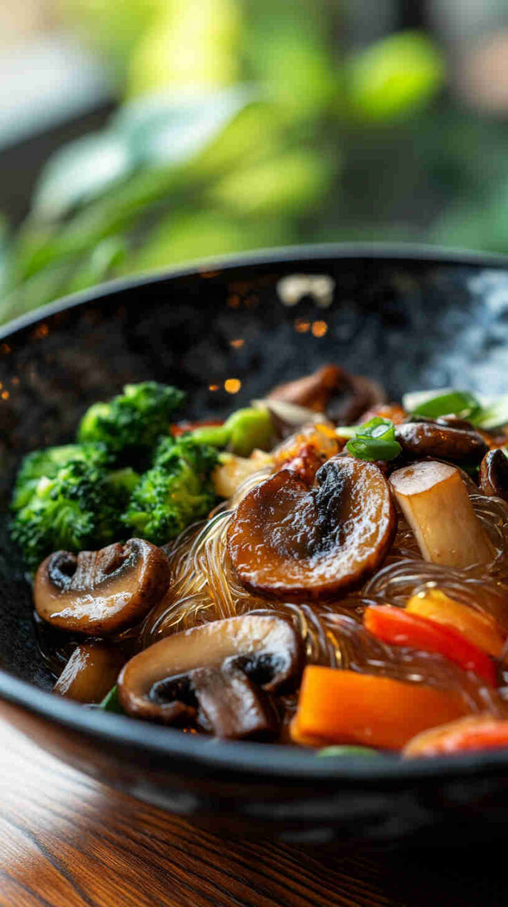 Mushroom Glass Noodles Asian Style Recipe