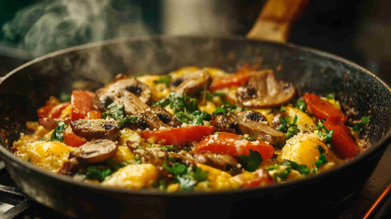 Mushroom and Egg Scramble Budget Recipe