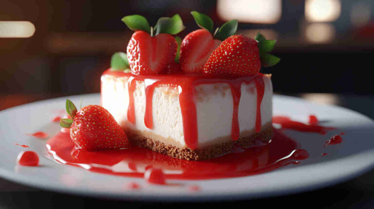 No-Bake Cheesecake with Strawberry Topping Recipe