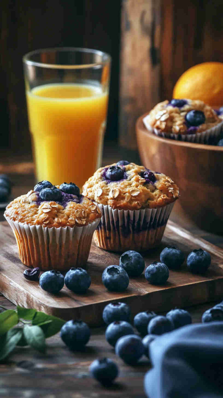 Oat Flour Blueberry Muffins