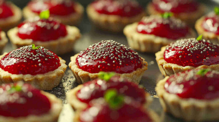 Raspberry Chia Jam Tartlets