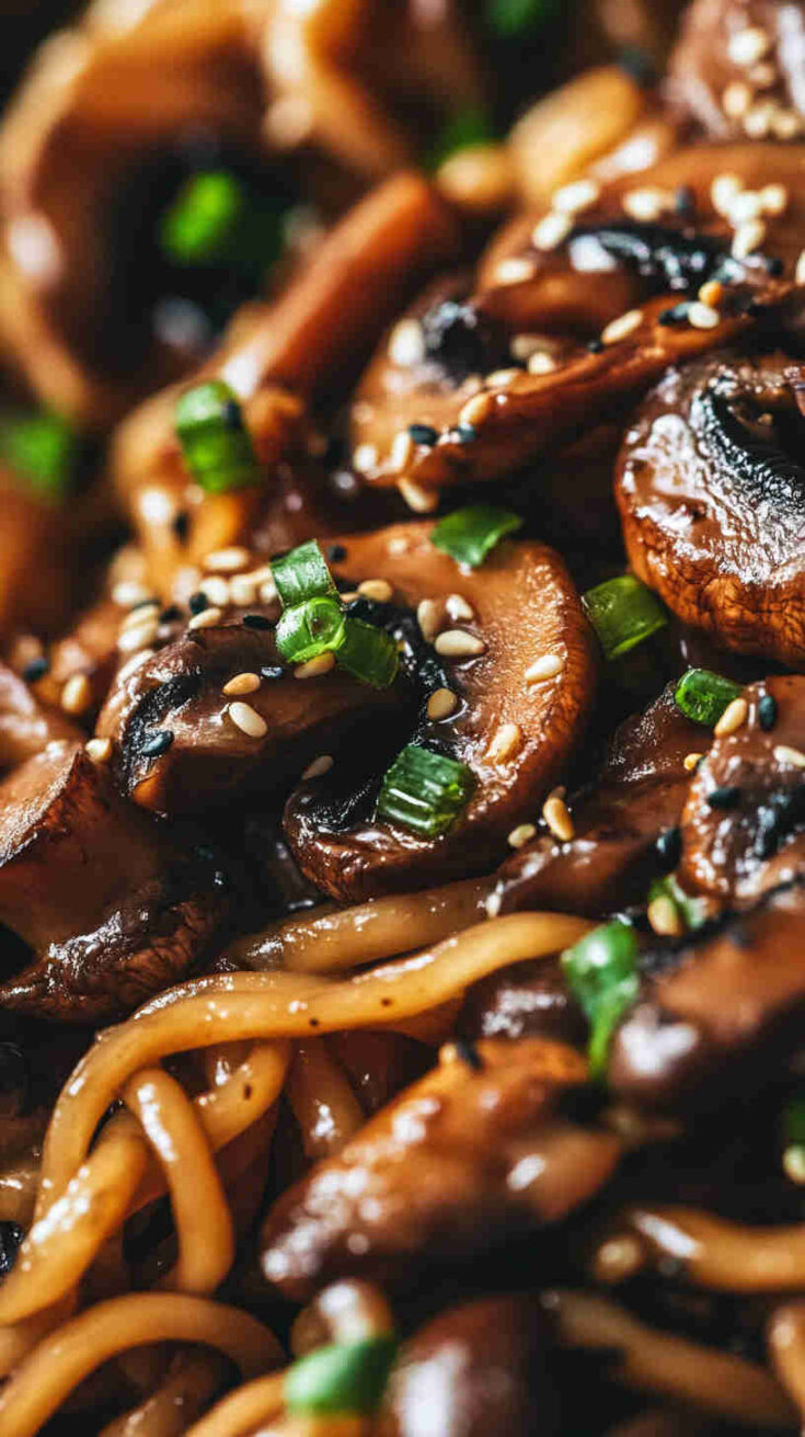 Simple Asian Mushroom Noodle Toss Recipe