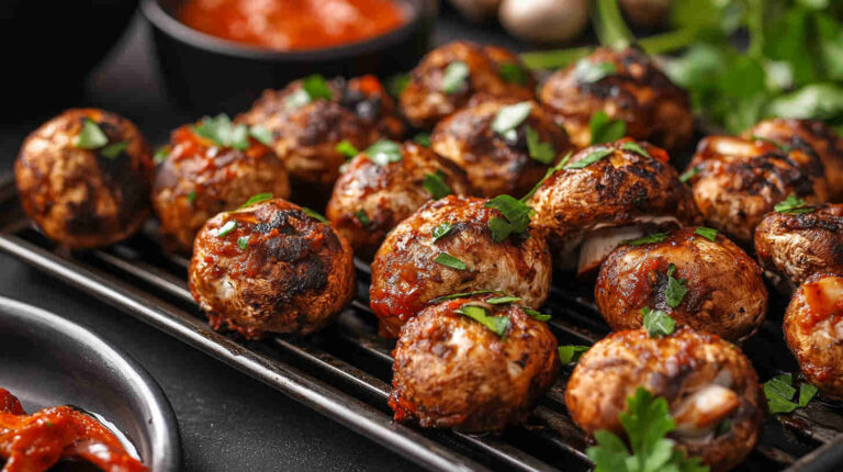 Spicy Air Fryer Mushroom Bites Recipe