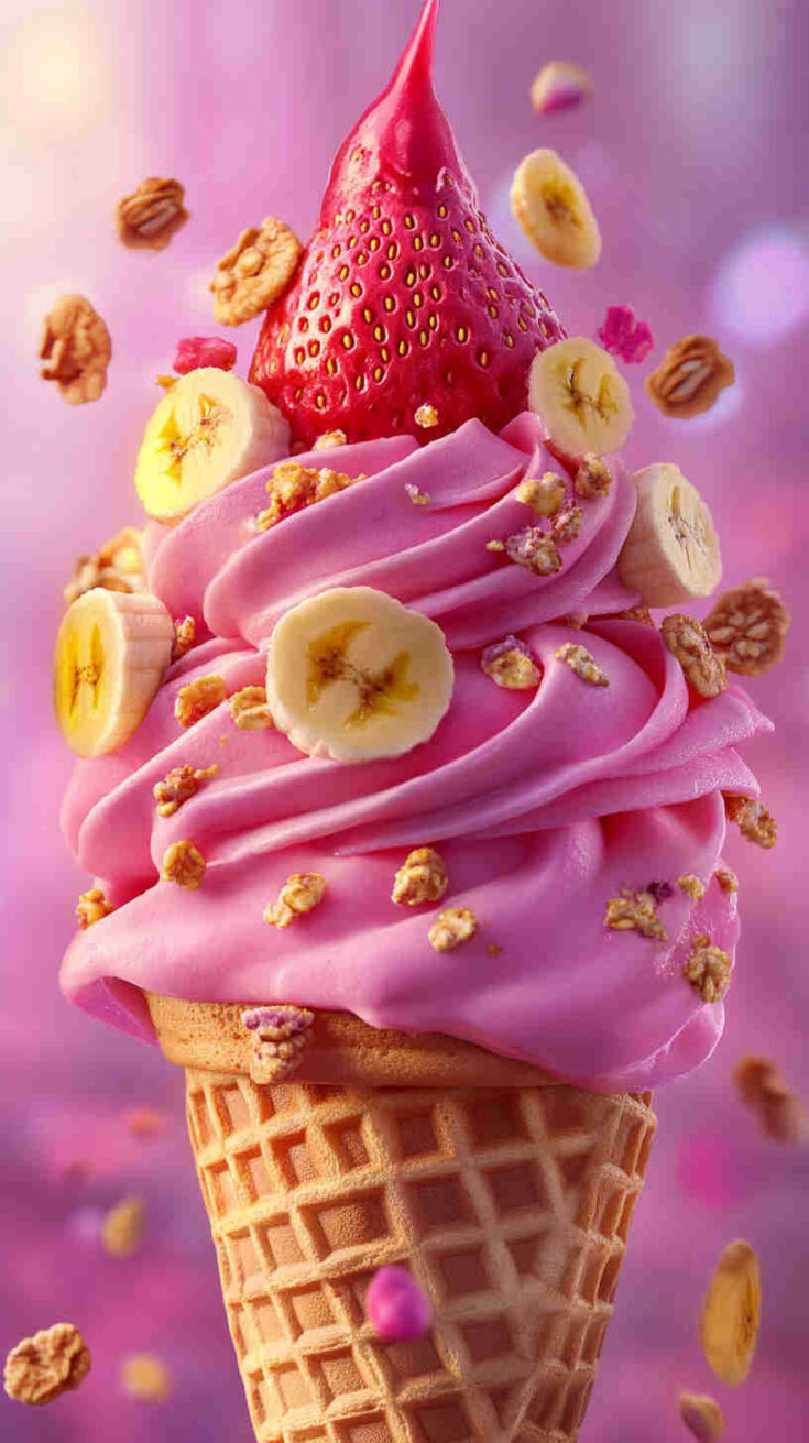 Strawberry Banana Nice Cream