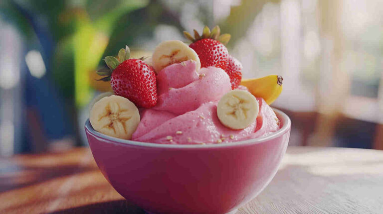 Strawberry Banana Nice Cream