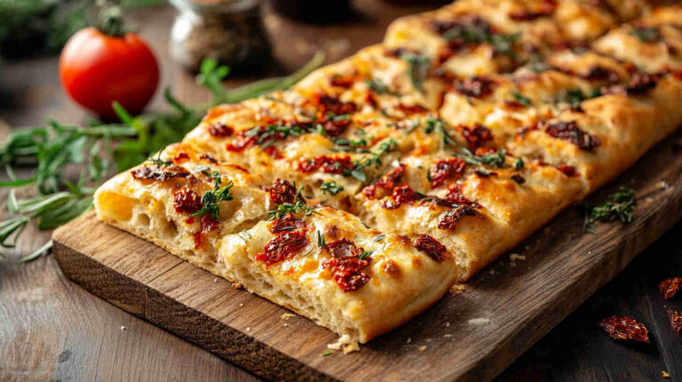 Sun-Dried Tomato Focaccia with Fresh Herbs