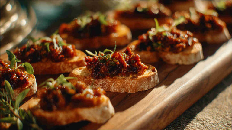 Sun-Dried Tomato Pesto Crostini