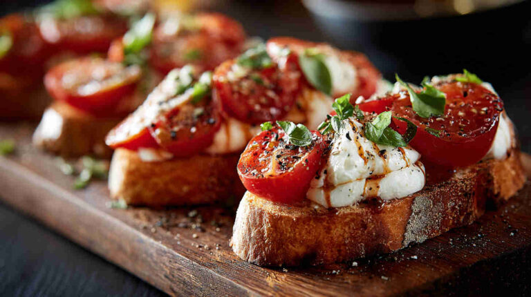 Tomato and Mozzarella Bruschetta