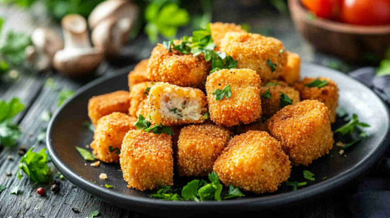 Vegan Air Fryer Mushroom Nuggets Recipe