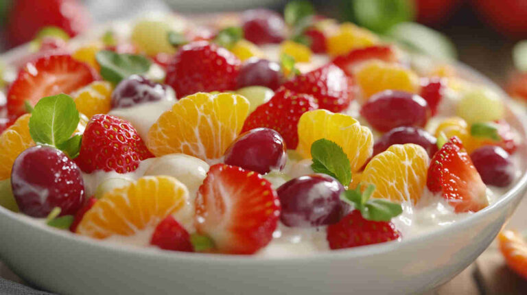 Ambrosia Fruit Medley with a Creamy Twist