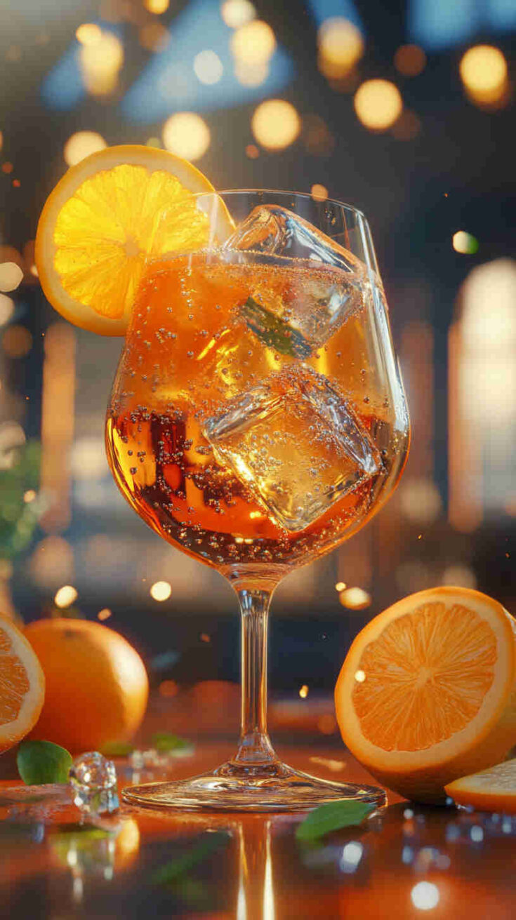 Aperol Spritz with a Lemon Zing
