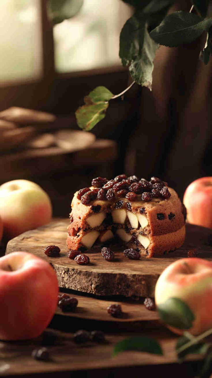 Apple Rum Raisin Cake
