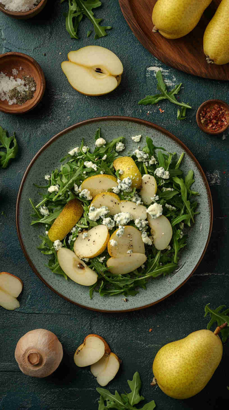 Arugula, Pear, and Gorgonzola Salad Recipe