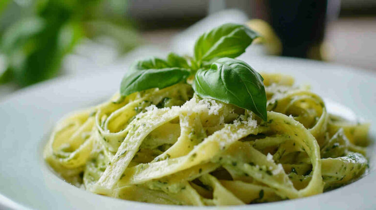 Avocado and Basil Pasta with Parmesan